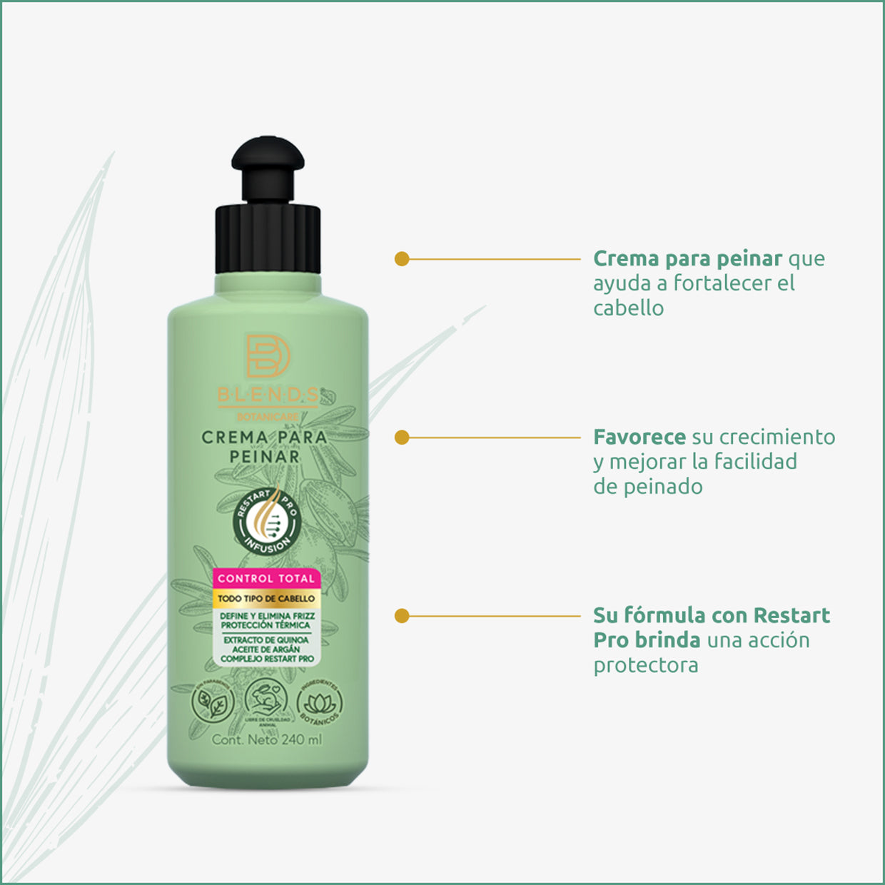 CREMA PARA PEINAR FORTIFICANTE – Blends Botanicare